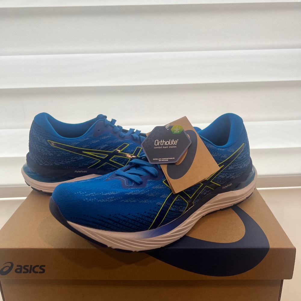 Asics Men's GEL-Stratus 3 Knit Electric Blue/S-Yellow Running Shoes-Size 8.5 NWB